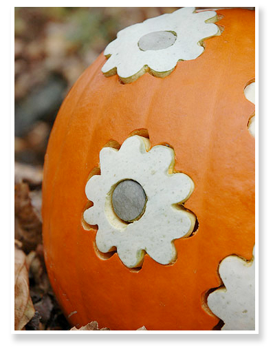 cookie cutter pumpkins2 Design Pumpkins Using Metal Cookie Cutters