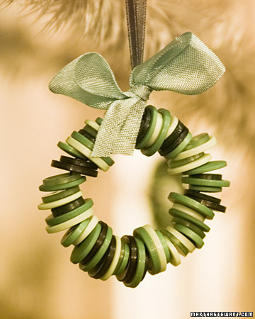Christmas Button Wreath Ornament