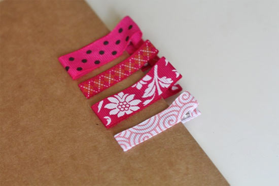 Ribbon Covered Clips Grosgrain Ribbon Covered Clips