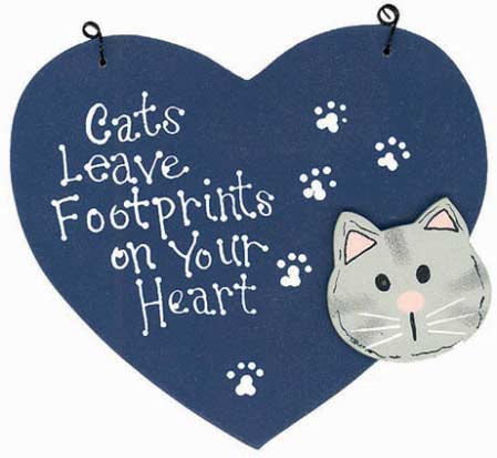 Cat's Leave Footprints Wooden Sign - Cats - Dogs - Pets Signs ...