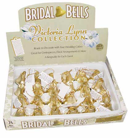 Silver Metal Wedding Bells with Poem Pkg of 24 Bells and Bubbles 