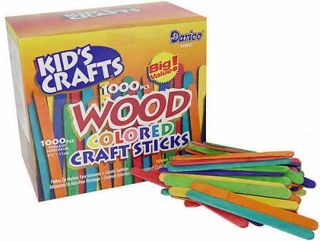 Assorted Jumbo Wood Popsicle Sticks - Popsicle Sticks and Fan Sticks 