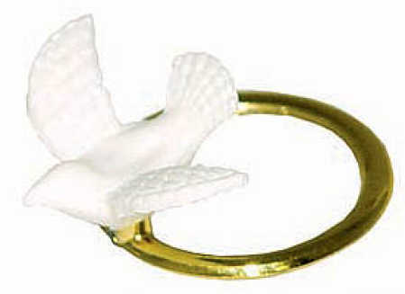 1 Gold Rings with Dove Package of 12 Doves Butterflies Wedding 
