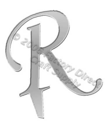 Wedding Cake Topper Letters on Letter R Mirror Initial Monogram Cake Topper   Cake Toppers   Cake