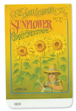 Sunflower Seeds Nutrition Facts. Pre-printed seed packet print