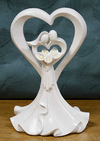 Resin Bride Groom and Calla Lily Wedding Cake Topper Wedding Cake Toppers