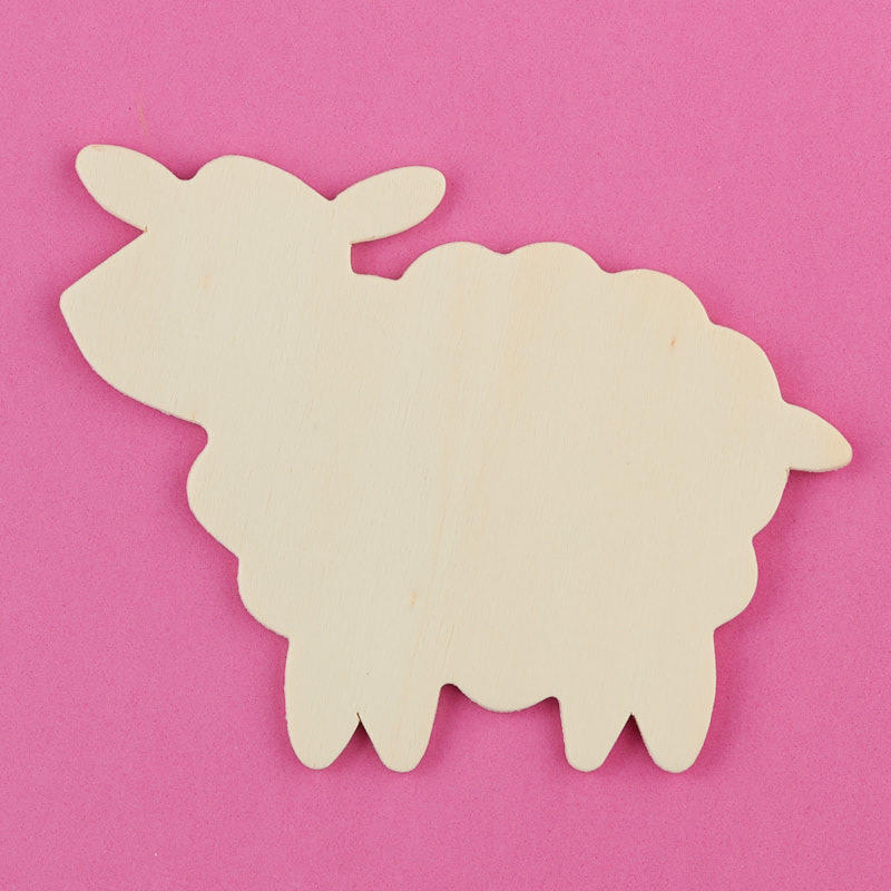 unfinished wooden simple sheep