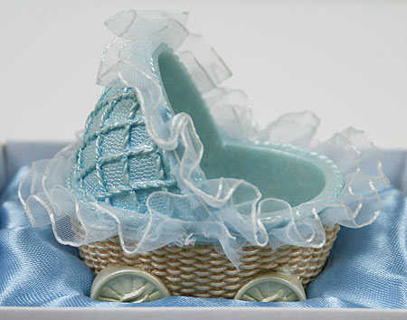 Baby Boy Carriage Basket Baby Shower Favor