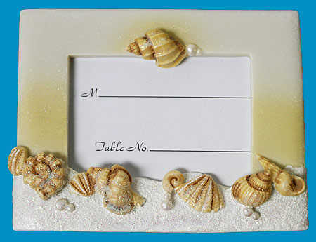 Seashell Wedding Guest Place Card Holder Frame Picture Frames Home Decor