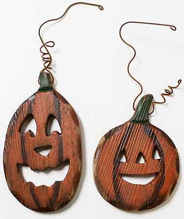 Lantern rustic Pumpkin Jack  Ornament signs Wood o' Halloween holiday Rustic