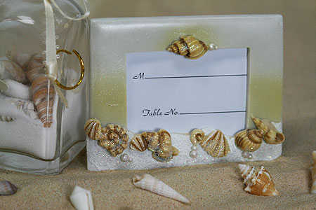 Seashell Wedding Guest Place Card Holder Frame Picture Frames Home Decor