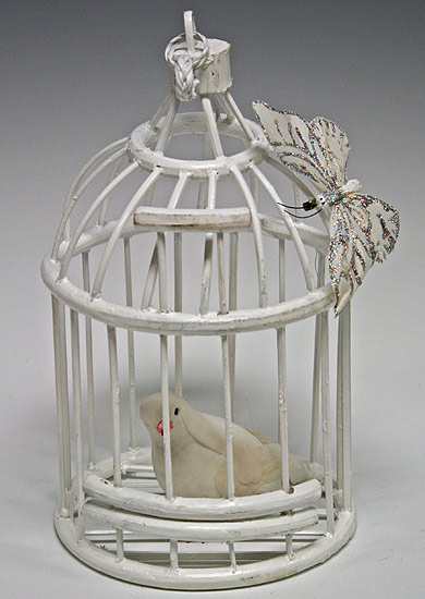 White Wicker Birdcage Wedding Centerpieces Wedding Reception Accessories 