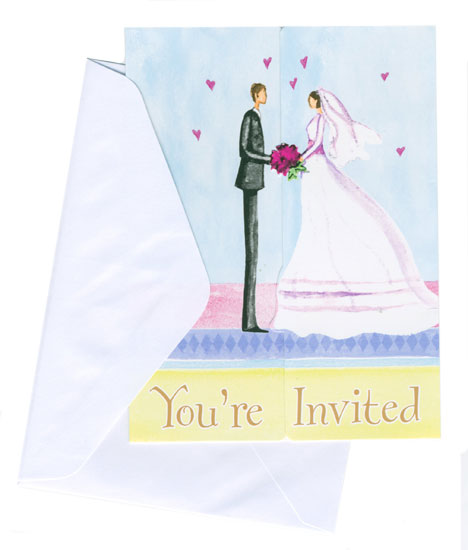 Wedding Wishes Party Invitation Cards 8 ct Wedding Invitations 
