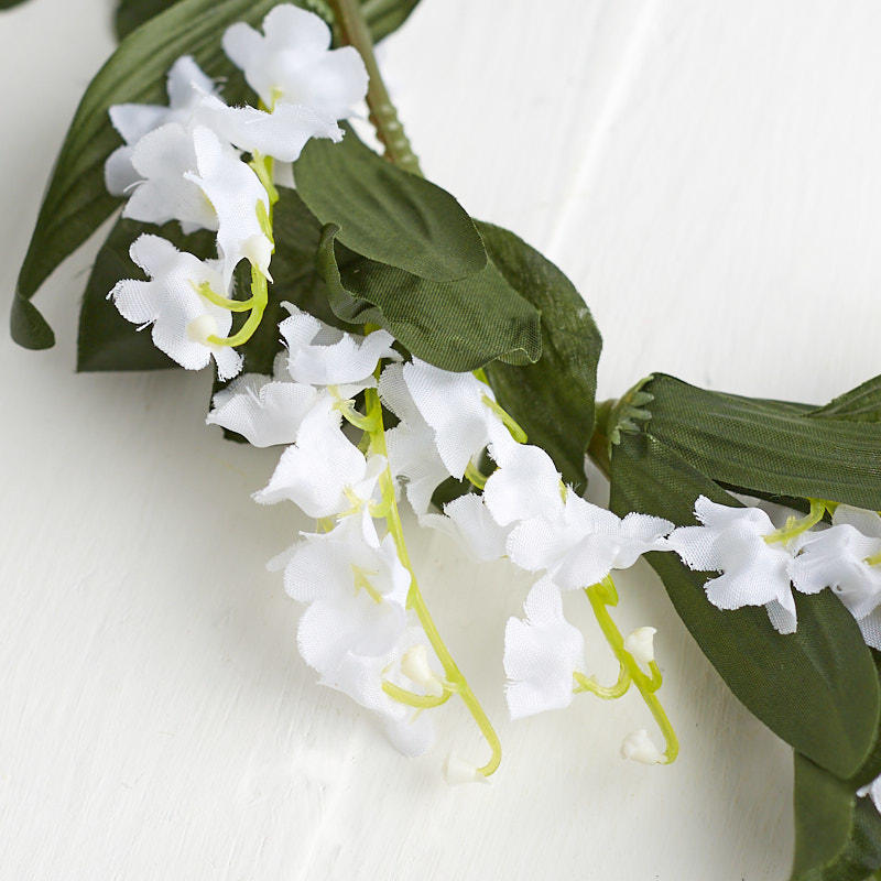 6 foot White Lily of the Valley Floral Garland Sprays Garlands Swags 