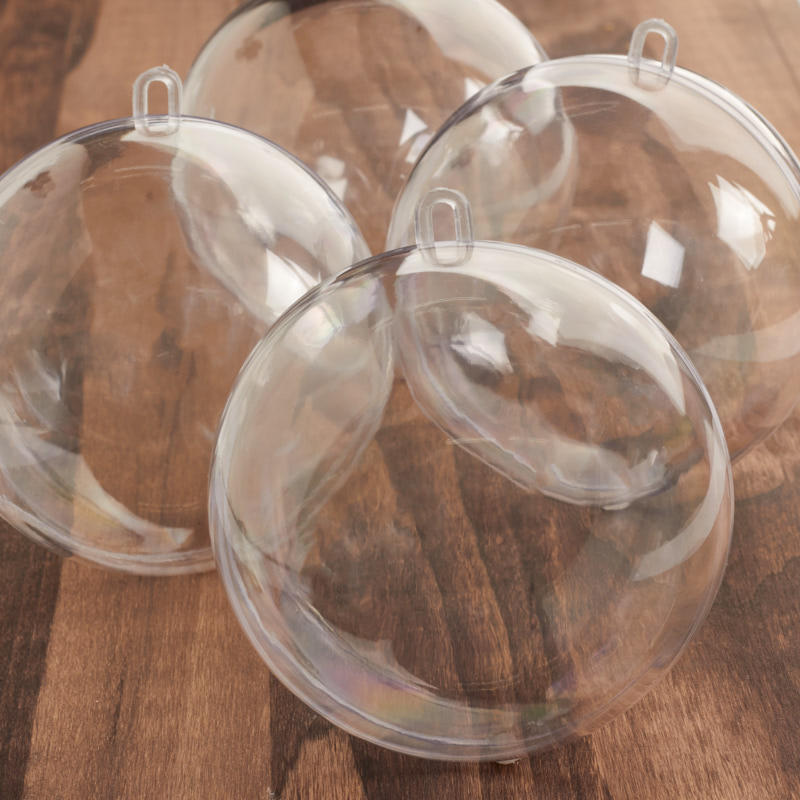 Bulk Case of 24 Acrylic 100mm Fillable Keepsake Ball Ornaments - Acrylic Fillable Ornaments ...