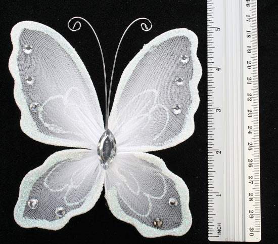White Nylon Butterflies 112