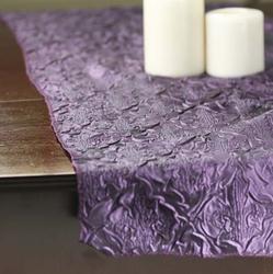 Crepe table Deep Satin purple Luxurious runners Purple  and Table Runner placemats
