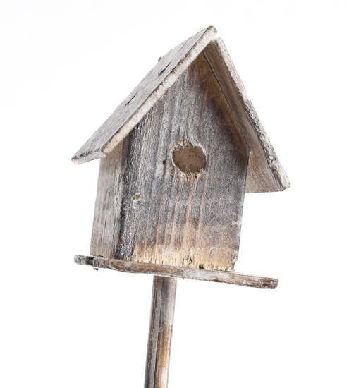 Wooden Birdhouse Pick