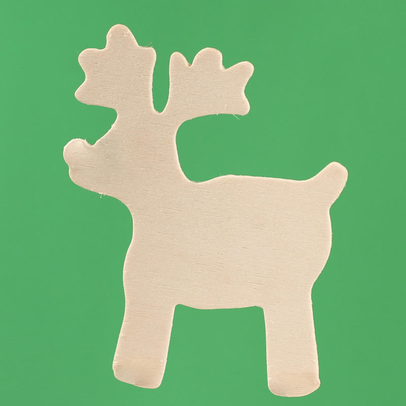 Unfinished Wood 3D Reindeer Cutout Wood Cutouts Unfinished Wood