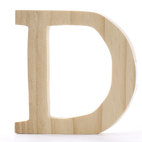 Standing Wooden Letter D