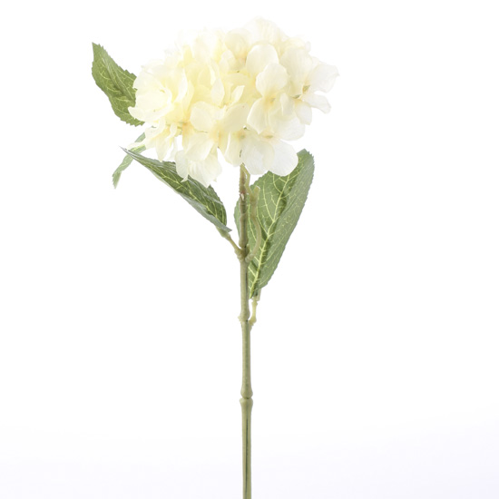 Cream Artificial Hydrangea Stem  Picks and Stems  Floral Supplies 