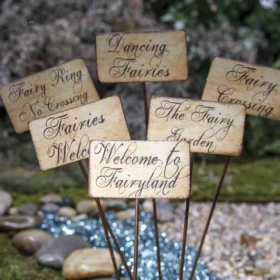 garden Fairy    sign Fairy rustic Rustic Dollhouse  Sign Garden Garden Miniatures