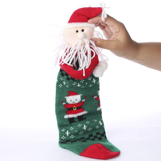 Knit Santa Stocking 75