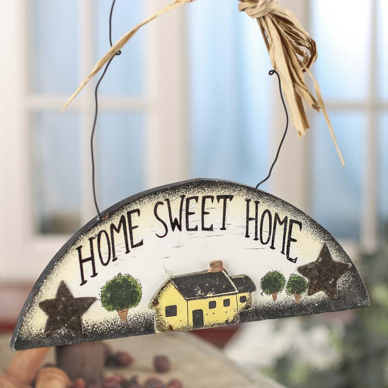 Primitive "Home Sweet Home" Wood Sign - Signs and Frames ...