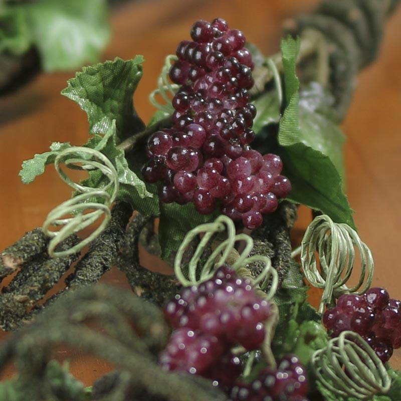 Artificial Grape and Twisted Grapevine Stem - Artificial Greenery