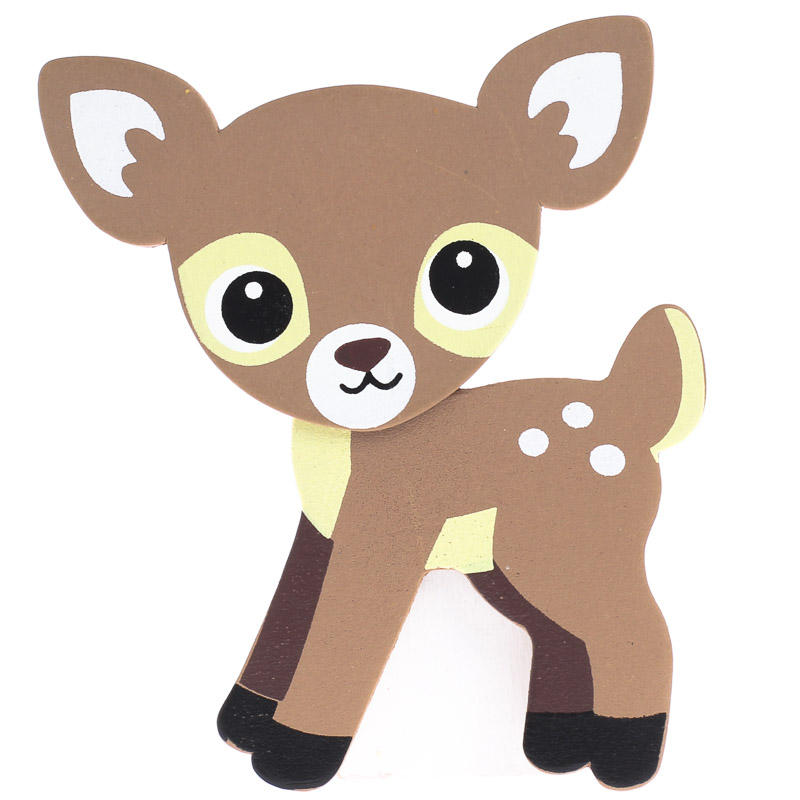Finished Baby Fawn Deer Wood Cutout