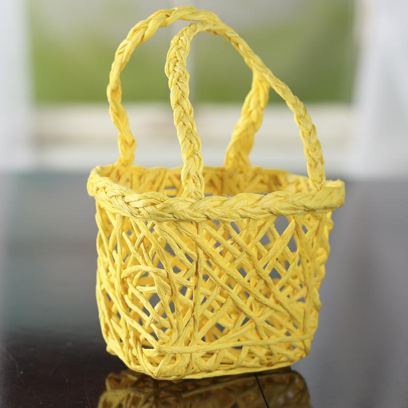 Yellow Paper Twist Basket - Baskets - Floral Supplies ...