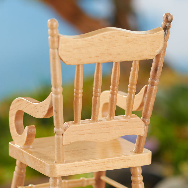 Miniature Wood Rocking Chair Nursery Miniatures Dollhouse Miniatures Doll Making Supplies
