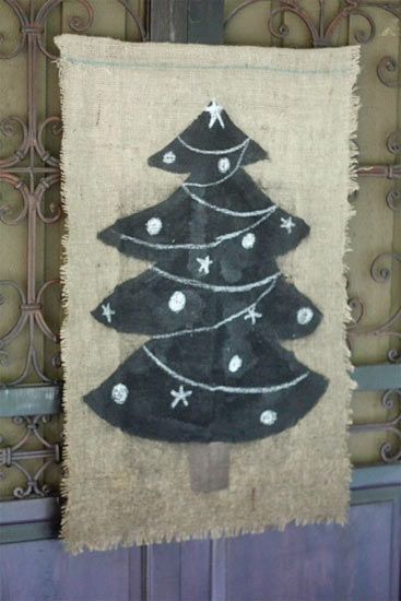 Burlap and Chalkboard Christmas Tree – Factory Direct Craft Blog