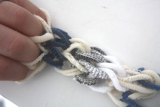 Finger Weaving with Potholder Loops