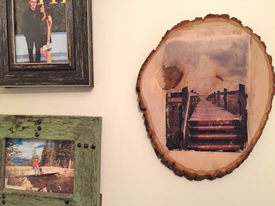 Easy Photo Transfer on Wood Slices with Mod Podge