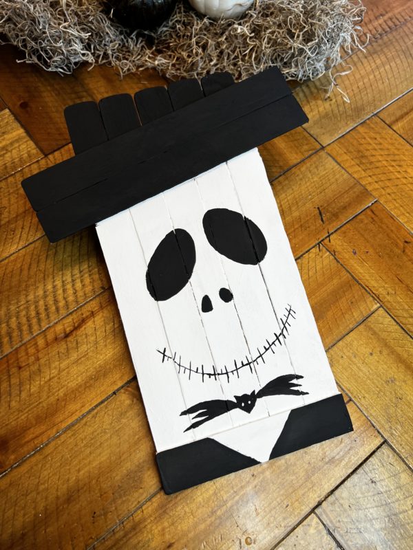 DIY Wooden Paint Stick Jack the Skeleton