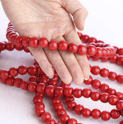 Burgundy and Cranberry Red Wooden Bead Garland - Christmas Garlands -  Christmas and Winter - Holiday Crafts