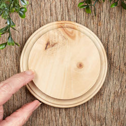 4 Pieces Round Wooden Plaque Wood Plaques for Crafts Unfinished