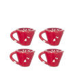 Red Splatterware Pots  dollhouse miniature 8pcs MA2106R 