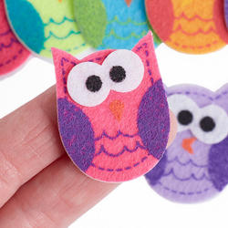 Assorted Funky Owl Felt Stickers, 1 1/2'', Craft Supplies from Factory Direct Craft