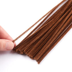 Brown Pipe Cleaners, 12'' x 3 mm Diameter, Craft Supplies from Factory Direct Craft