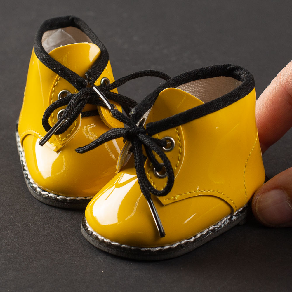 Monique Patent Dark Yellow My Golly Doll Boots - Shoes, Socks and ...