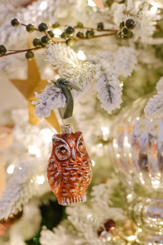 Copper Mercury Glass Owl Ornament - Christmas Ornaments - Christmas and ...