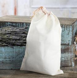 Natural Muslin Drawstring Bag