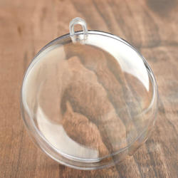 80mm Clear Acrylic Fillable Ball Ornament
