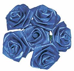 Royal Blue Ribbon Roses