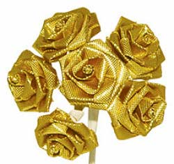 Gold Ribbon Roses