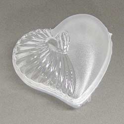 Clear Frosted Acrylic Heart Favor Boxes