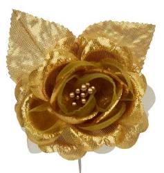 Metallic Gold Rose Floral Picks