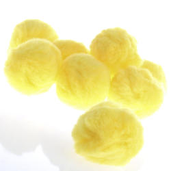 Yellow Craft Pom Poms